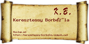 Keresztessy Borbála névjegykártya