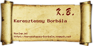 Keresztessy Borbála névjegykártya