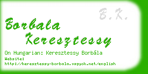 borbala keresztessy business card