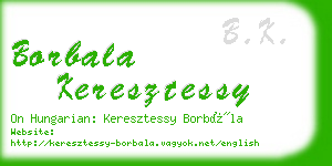 borbala keresztessy business card